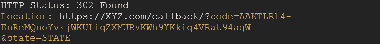 Sandbox Authorization Request response example
